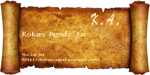 Kokas Agnéta névjegykártya